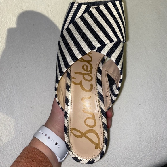 Sam Edelman Stanley Striped black and white Sandal - Picture 3 of 3